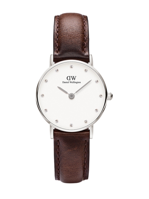 

Daniel Wellington Women White Classy Bristol Silver Analogue Watch DW00100070