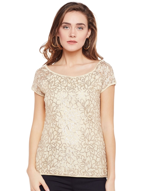 

Latin Quarters Women Beige Self Design Top