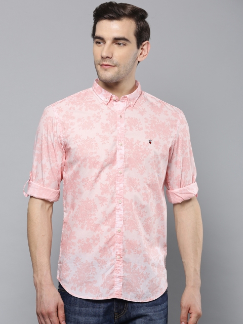 

Louis Philippe Sport Men Pink Super Slim Fit Printed Casual Shirt
