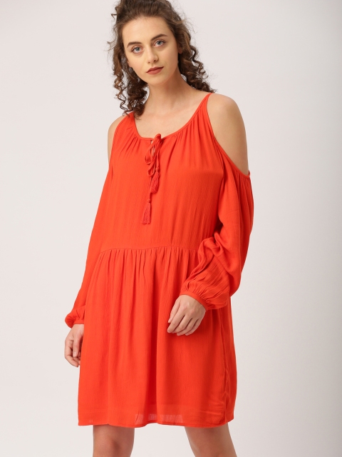

Ms.Taken by Kriti Sanon Women Orange Solid A-Line Dress