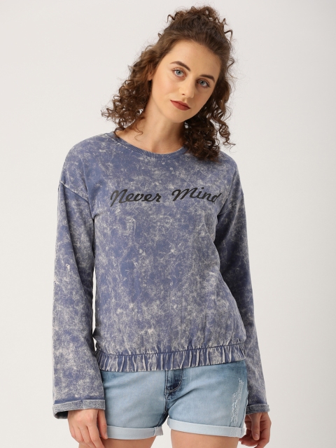 

Ms.Taken by Kriti Sanon Women Blue Printed Sweatshirt