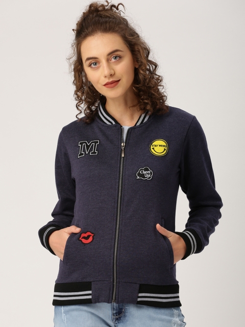 

Ms.Taken by Kriti Sanon Women Navy Blue Solid Sweatshirt