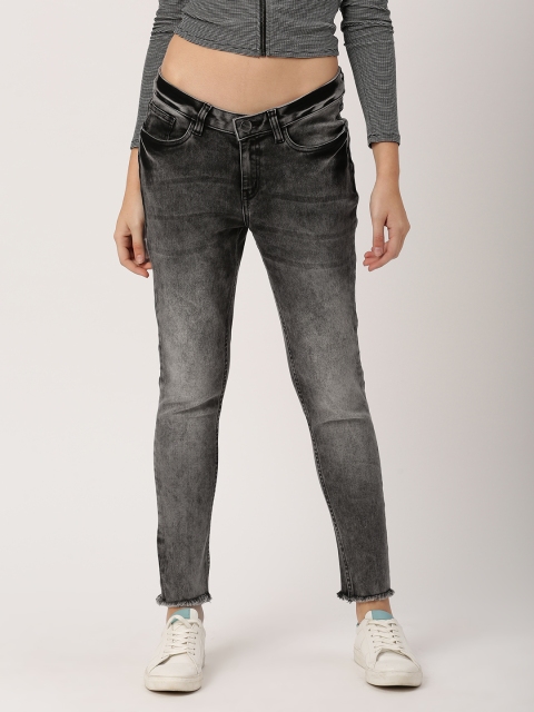 

Ms.Taken by Kriti Sanon Women Grey Skinny Fit Mid-Rise Clean Look Stretchable Jeans