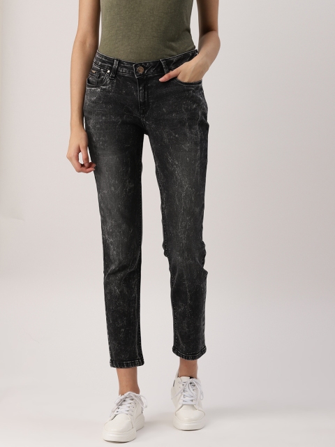 

Ms.Taken by Kriti Sanon Women Charcoal Skinny Fit Mid-Rise Clean Look Stretchable Jeans