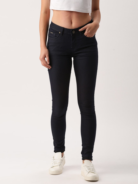 

Ms.Taken by Kriti Sanon Women Blue Slim Fit Mid-Rise Clean Look Jeans