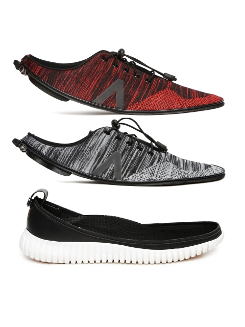 

ACBC Men Pack of 2 Mocassino Knit Skins of Customizable Shoes with Sole, Red