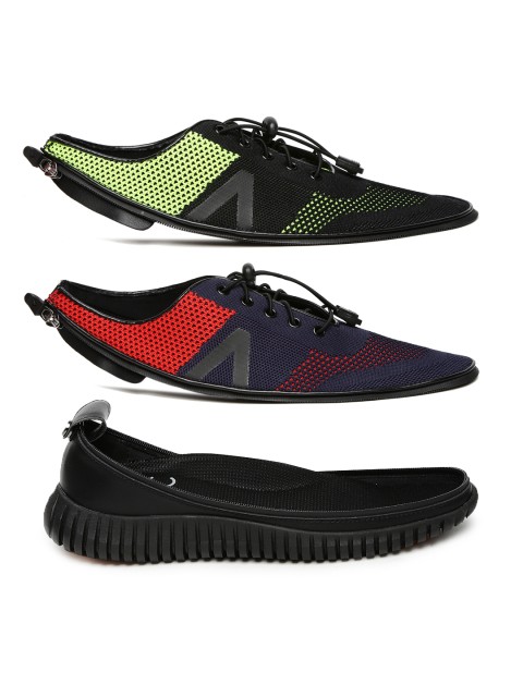 

ACBC Men Pack of 2 Stringa Skins of Customizable Shoes with Sole, Black