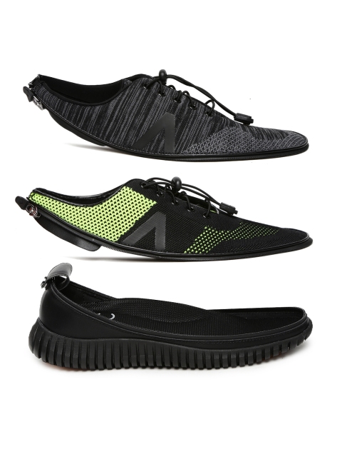 

ACBC Men Pack of 2 Stringa Skins of Customizable Shoes with Sole, Black