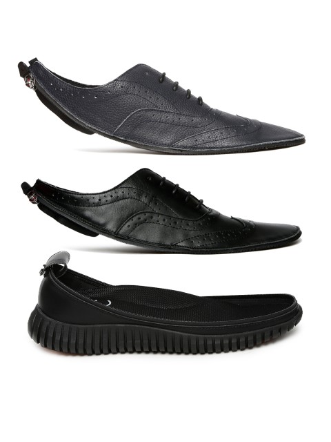 

ACBC Men Pack of 2 Duilio Skins of Customizable Shoes with Sole, Navy blue