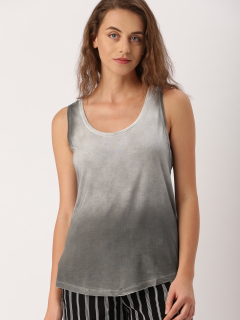 

Ms. Taken by Kriti Sanon Women Grey Ombre-Dyed Top