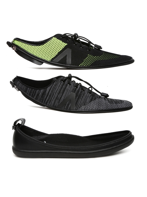 

ACBC Men Pack of 2 Stringa Knit Skins of Customizable Shoes with Sole, Black
