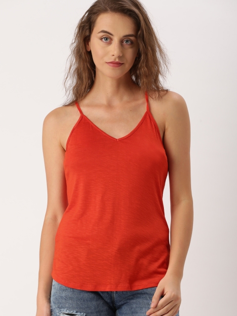 

Ms.Taken by Kriti Sanon Women Orange Solid Top