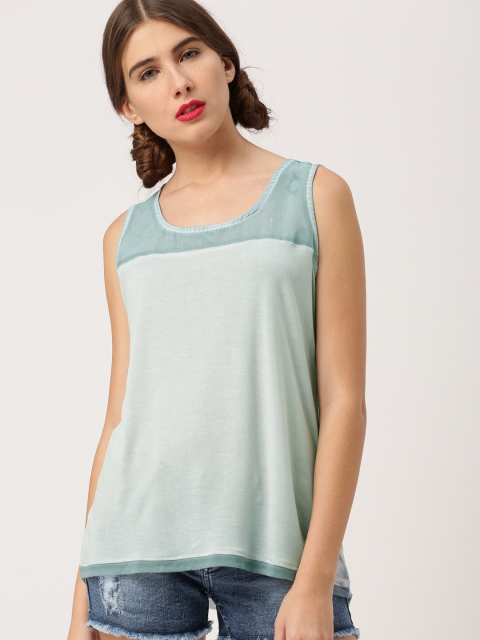 

Ms. Taken by Kriti Sanon Women Blue Solid Top