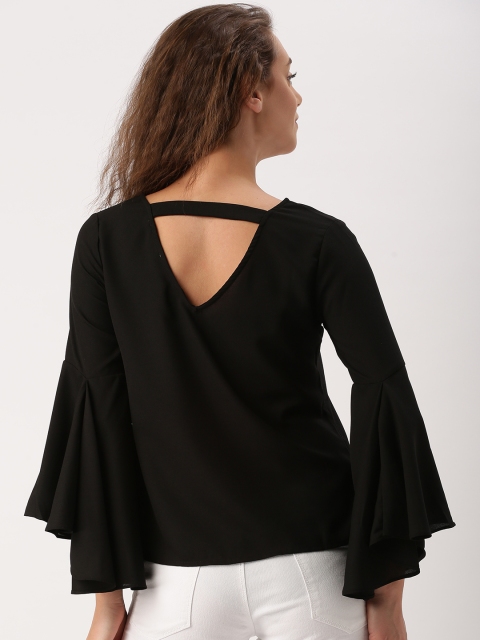 

Ms.Taken by Kriti Sanon Women Black Solid Styled Back Top