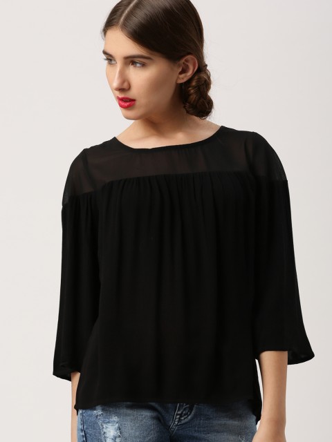 

Ms. Taken by Kriti Sanon Women Black Solid Top