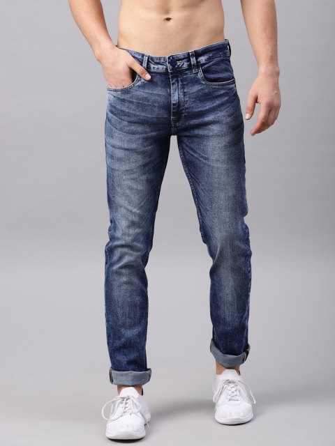 

HRX by Hrithik Roshan Men Blue Slim Fit Mid-Rise Clean Look Stretchable Jeans