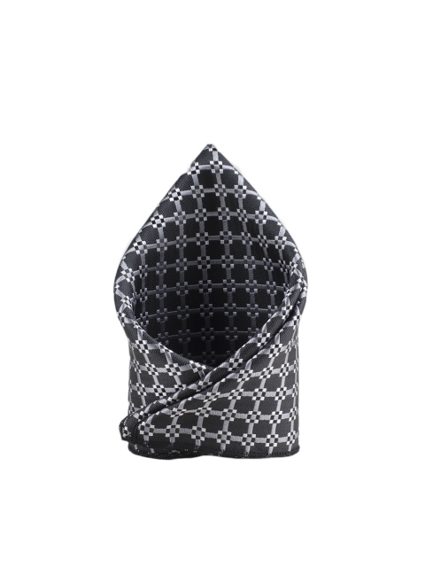 

Tossido Black Printed Pocket Square