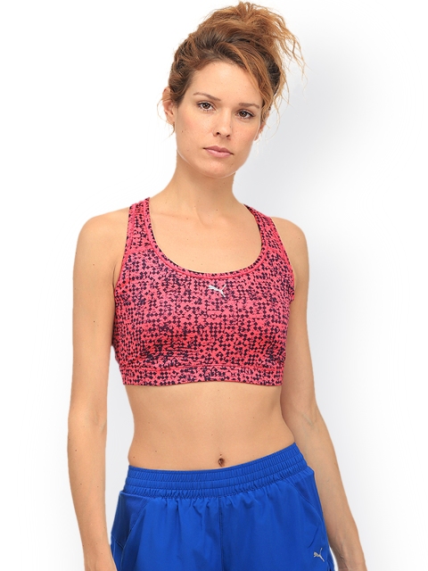 

Puma Coral Printed Non-Wired Non Padded Sports Bra PWRSHAPE Forever Graphic Pad