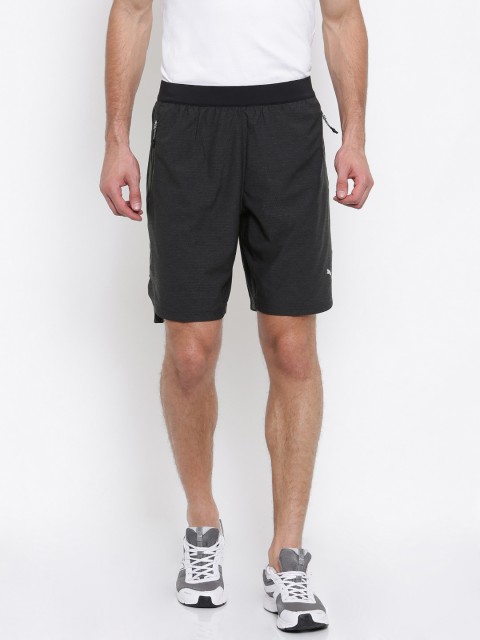 

Puma Men Grey Solid Regular Fit Energy 9" Sports Shorts