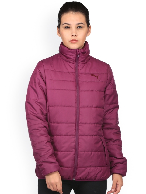 

Puma Women Purple Solid ESSENTIALS Padded Jacket
