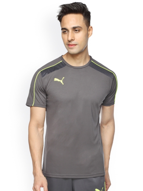 

Puma Men Grey Solid Round Neck IT evoTRG Training T-shirt