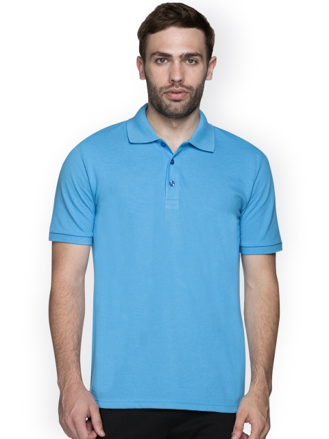 

Puma Men Blue Solid Polo Collar T-shirt