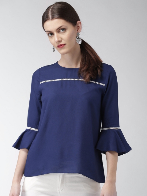 

Mast & Harbour Women Blue Solid Top