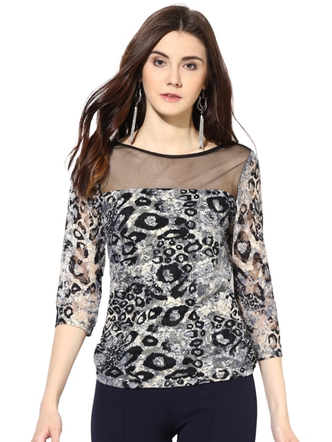 

Kazo Women Grey Printed Top