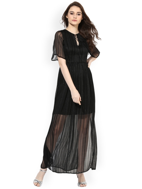 

Kazo Women Black Solid Maxi Dress