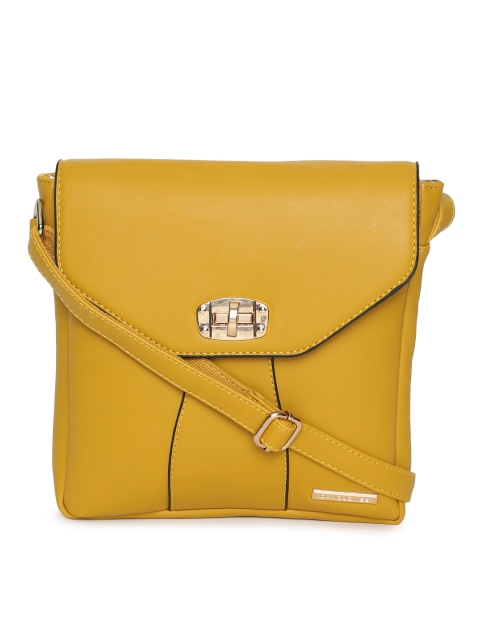 

David Jones Mustard Yellow Solid Sling Bag