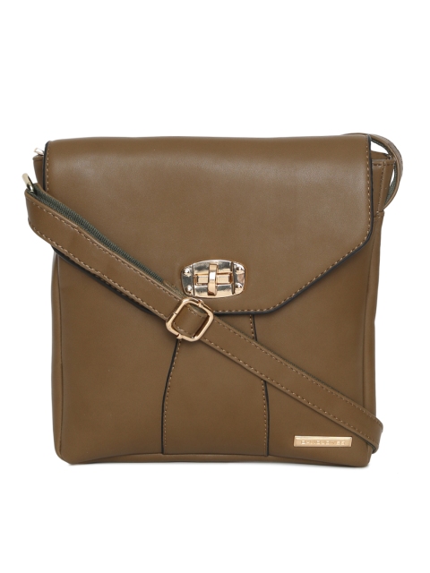 

David Jones Brown Solid Sling Bag