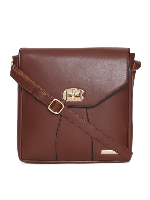 

David Jones Brown Solid Sling Bag