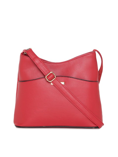 

David Jones Red Solid Sling Bag