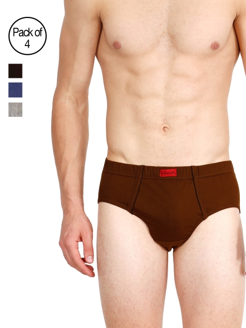 

Genx Men Pack of 4 Assorted Briefs GENX GUSTO IE-CDEF, Brown