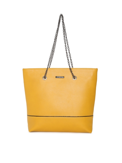 

David Jones Mustard Solid Shoulder Bag