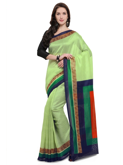 

Rajnandini Green Solid Jute Silk Saree