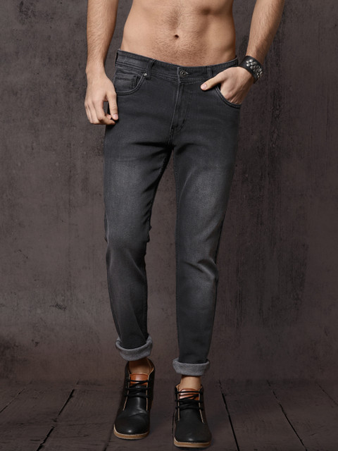 

Roadster Time Travlr Men Black Skinny Fit Mid-Rise Clean Look Stretchable Jeans