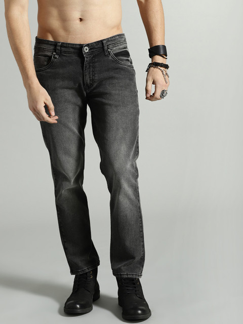 

Roadster Men Charcoal Grey Slim Fit Mid-Rise Clean Look Stretchable Jeans
