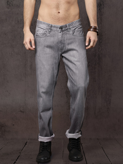 

Roadster Men Grey Slim Fit Mid-Rise Clean Look Jeans