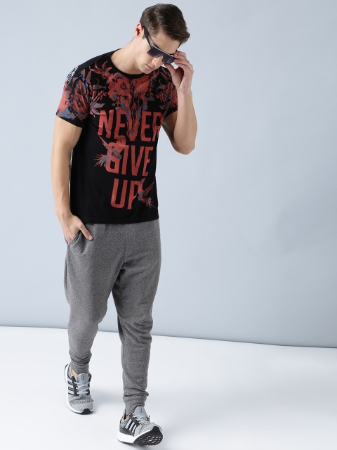 

Stormborn Men Black Printed Round Neck T-shirt
