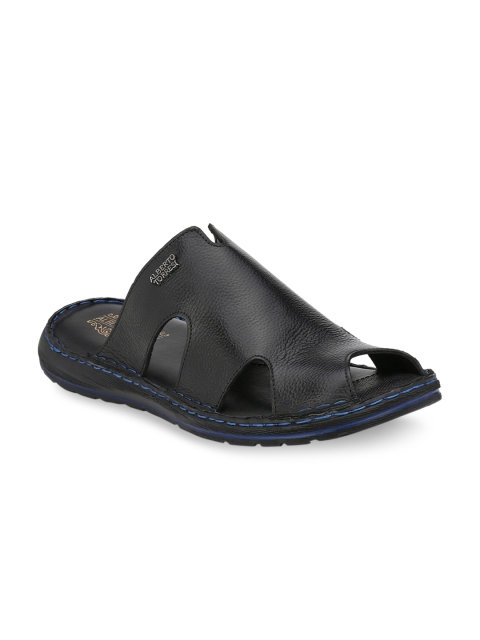 

Alberto Torresi Men Black Solid Slip-On