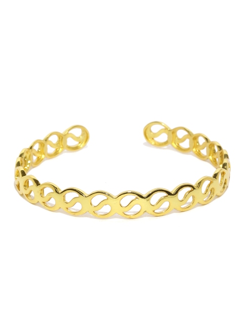

Gehna Gold-Toned Silver Rhodium-Plated Cuff Bracelet