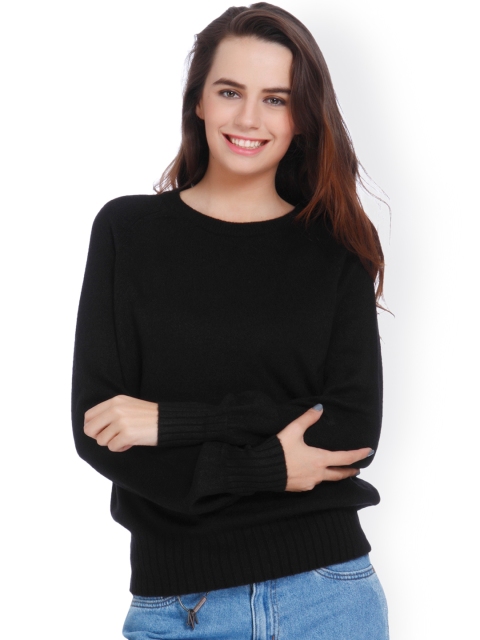 

ONLY Women Black Solid Pullover Sweater