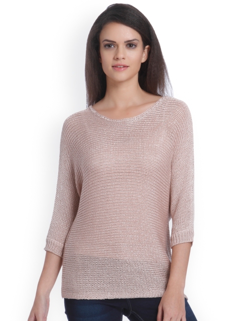 

ONLY Women Pink Solid Pullover
