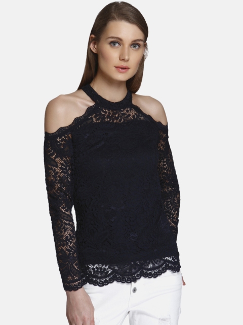 

ONLY Women Blue Solid Top