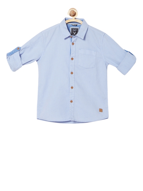 

Allen Solly Junior Boys Blue Regular Fit Self Design Casual Shirt