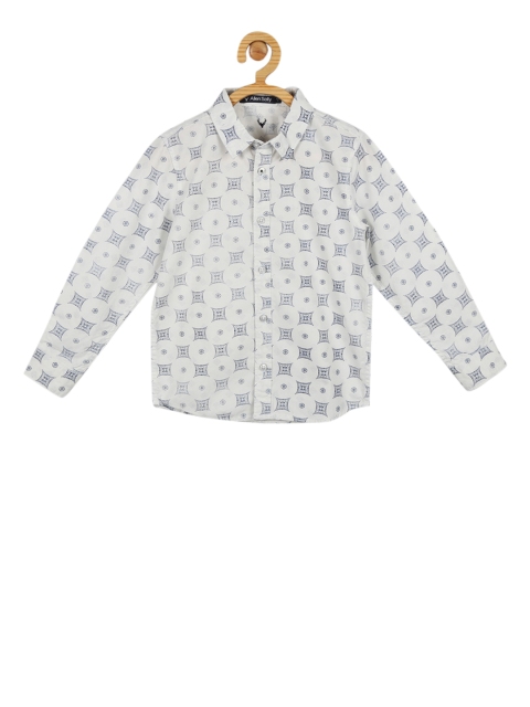 

Allen Solly Junior Boys White Regular Fit Printed Casual Shirt