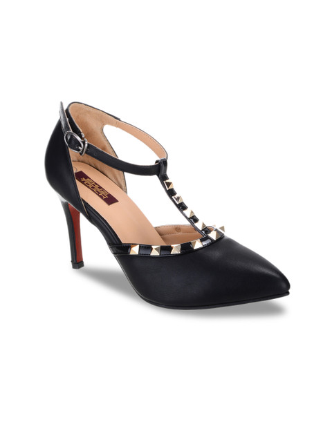 

SHUZ TOUCH Women Black Solid Sandals