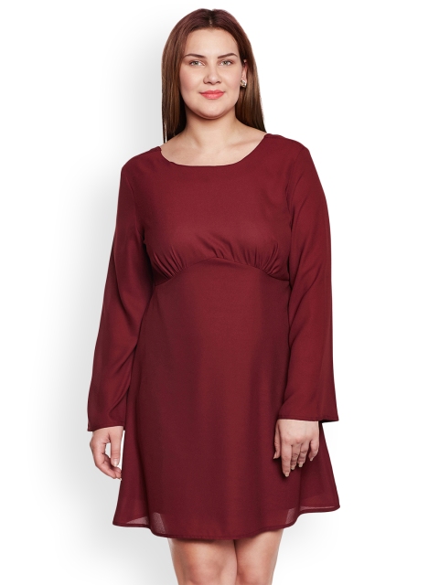 

Oxolloxo Women Maroon Solid Empire Dress