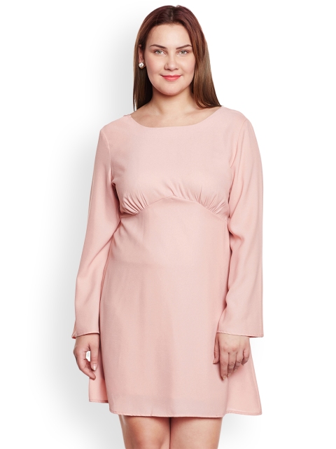 

Oxolloxo Women Pink Solid Empire Dress